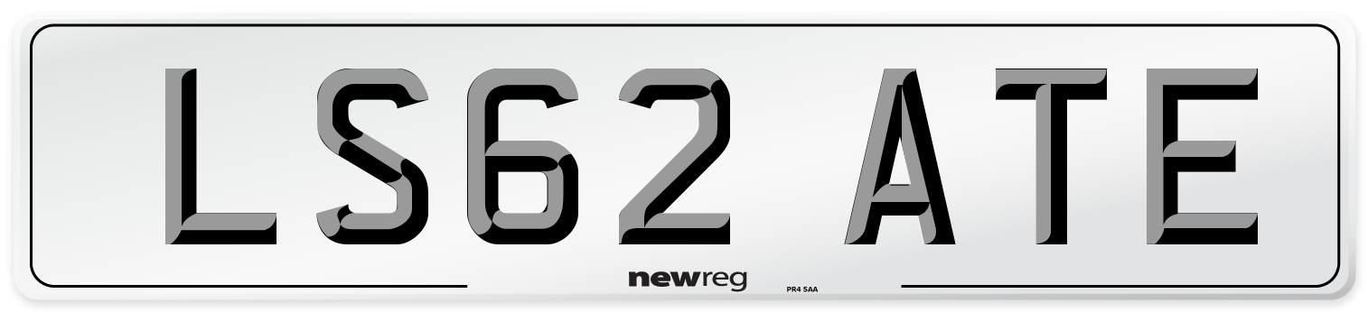 LS62 ATE Number Plate from New Reg